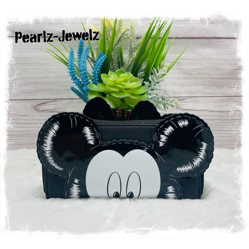 Loungefly Disney Mickey & Minnie Mouse Reversible Balloon Cosplay Wallet NWT
